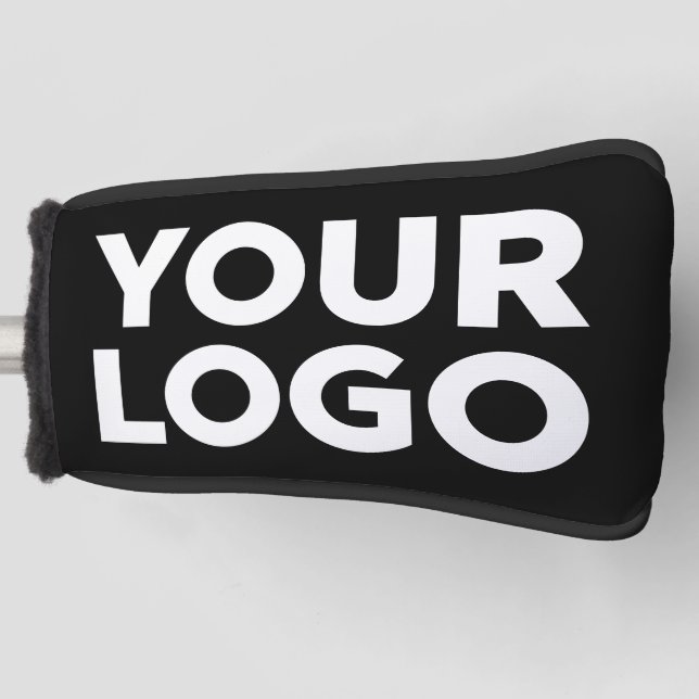 Fügen Sie Ihr eigenes Firmenlogo in Schwarz hinzu Golf Headcover (Vorderseite)