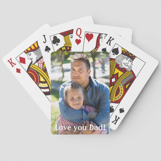 Fügen Sie Ihr eigenes Foto benutzerdefiniert Vater Spielkarten (Rückseite)