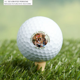 Fügen Sie Ihr eigenes Foto Chic Brautparty Geschen Golfball