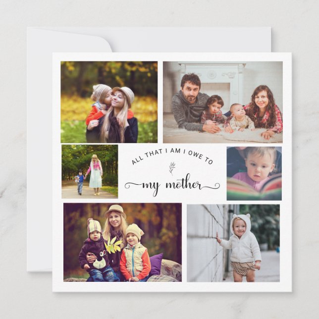 Fügen Sie Ihr eigenes Foto Collage Mother Best Mam (Vorderseite)