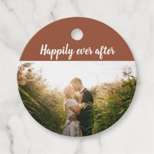 Fügen Sie Ihr eigenes Foto Hochzeit glücklich imme Geschenkanhänger