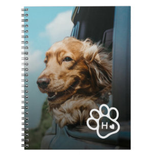 Fügen Sie Ihr eigenes Foto Hund Haustiere Monogram Notizblock