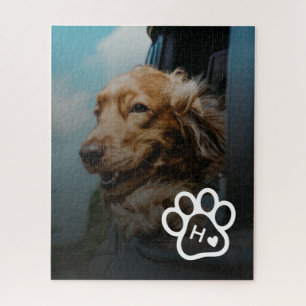 Fügen Sie Ihr eigenes Foto-Hunde-Pets-Monogramm-Pu