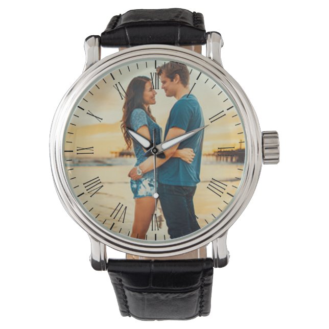 Fügen Sie Ihr eigenes Foto oder ein beliebiges Bil Armbanduhr (Vorderseite)