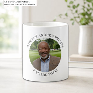Fügen Sie Ihr eigenes Foto und den Titel der Wahlk Kaffeetasse