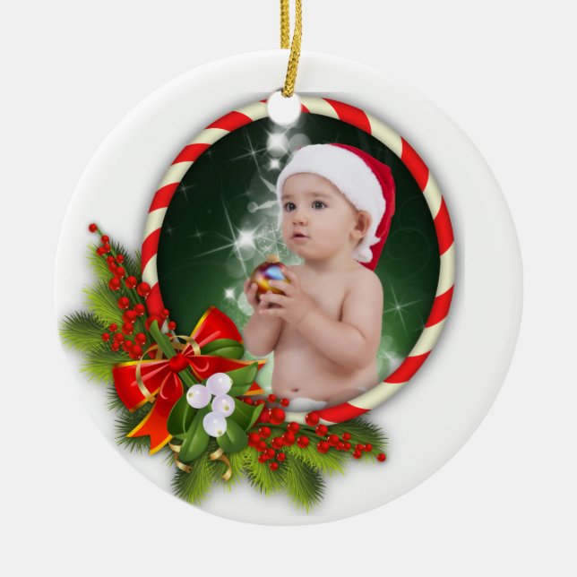 Fügen Sie Ihr eigenes Foto Weihnachtsschmuck (Vorne)