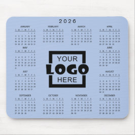 Fügen Sie Ihr eigenes Geschäft-Logo 2026 Kalender  Mousepad