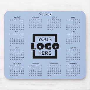 Fügen Sie Ihr eigenes Geschäft-Logo 2026 Kalender Mousepad