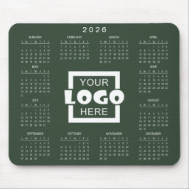 Fügen Sie Ihr eigenes Geschäft-Logo 2026 Kalender  Mousepad
