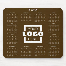 Fügen Sie Ihr eigenes Geschäft-Logo 2026 Kalender  Mousepad