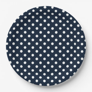 Fügen Sie Ihr eigenes Hintergrundfarbe Polka Dots  Pappteller