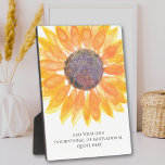Fügen Sie Ihr eigenes inspirierendes oder Motivier Fotoplatte<br><div class="desc">Diese einzigartige Plaque ist mit einer gelben,  wasserfarbenen Sonnenblume dekoriert. Fügen Sie Ihr ausgewähltes Zitat oder Ihre Nachricht hinzu,  um es zu personalisieren. Klicken Sie auf Weitere Einstellungen,  um Schriftart,  Schriftart und Farbe zu bearbeiten. Original Wasserfarbe © Michele Davies.</div>