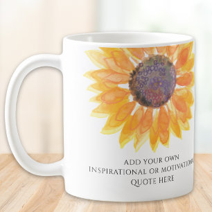Fügen Sie Ihr eigenes inspirierendes Zitat Sonnenb Kaffeetasse