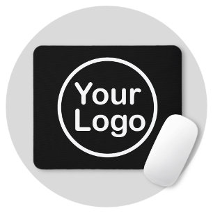 Fügen Sie Ihr eigenes Logo hinzu Schwarzer Hinte Mousepad