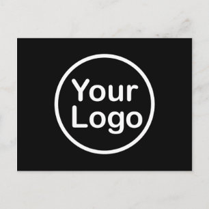 Fügen Sie Ihr eigenes Logo hinzu Schwarzer Hinte Postkarte