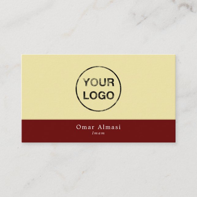 Fügen Sie Ihr eigenes Logo, islamisch, religiös Visitenkarte (Vorderseite)