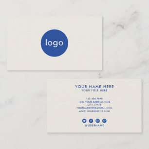 Fügen Sie Ihr eigenes Logo Professionell Creme und Visitenkarte