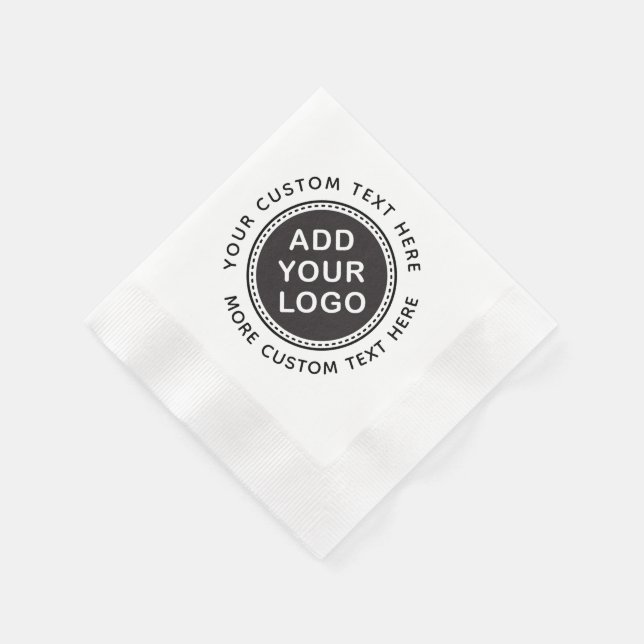 Fügen Sie Ihr eigenes Logo und Ihren eigenen Text  Serviette (Ecke)