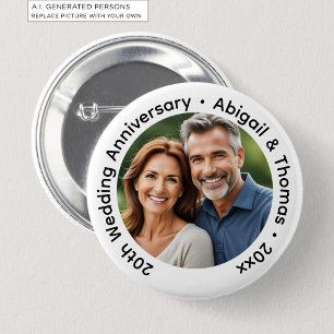 Fügen Sie Ihr eigenes Paar-Foto 20. Hochzeitstag h Button