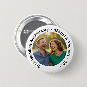 Fügen Sie Ihr eigenes Paar-Foto 25. Hochzeitstag h Button