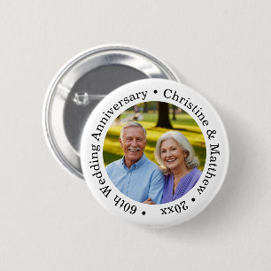 Fügen Sie Ihr eigenes Paar-Foto 60. Hochzeitstag h Button