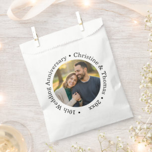 Fügen Sie Ihr eigenes Paar-Foto zum 10. Hochzeitst Geschenktütchen