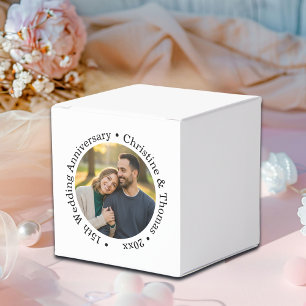 Fügen Sie Ihr eigenes Paar-Foto zum 15. Hochzeitst Geschenkschachtel