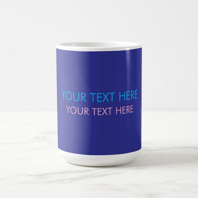 Fügen Sie Ihr eigenes Textslogan Minimalistisch Mo Kaffeetasse (Mittel)