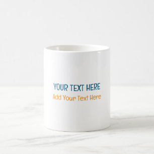 Fügen Sie Ihr eigenes Textslogan Minimalistisch Mo Kaffeetasse