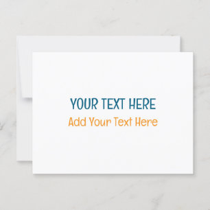 Fügen Sie Ihr eigenes Textslogan Minimalistisch Mo Postkarte