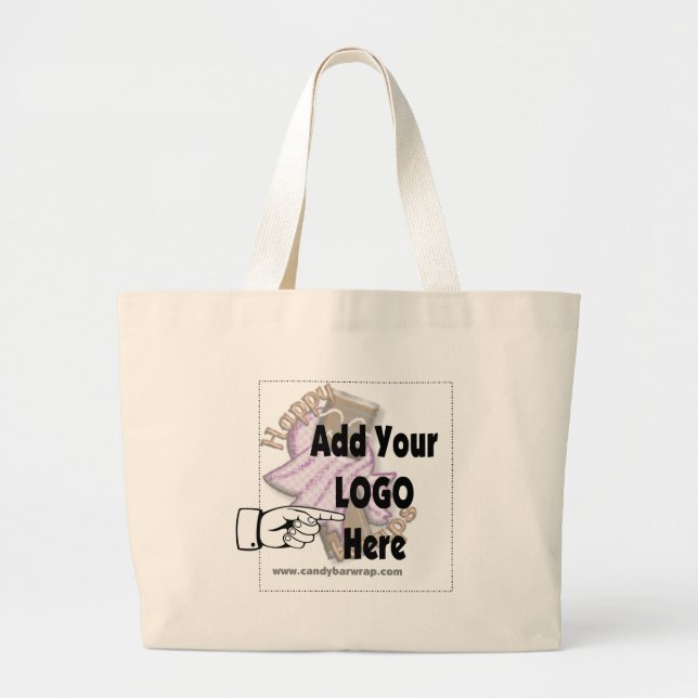 Fügen Sie Ihr FirmenLOGO als Kunden- oder Mitarbei Jumbo Stoffbeutel (Vorne)