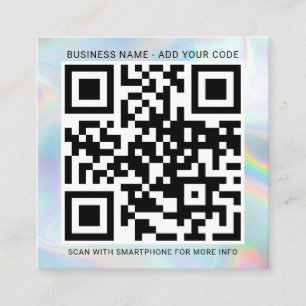 Fügen Sie Ihr Firmenlogo und Ihren QR-Code hinzu D Quadratische Visitenkarte
