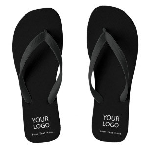 Fügen Sie Ihr Firmenlogo und Text hinzu Benutzerde Flip Flops