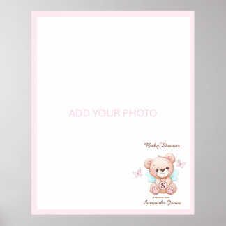 Fügen Sie Ihr Foto Baby Dusche Thema Poster