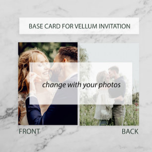 Fügen Sie Ihr Foto einfach BASE CARD für Vellum Ov Einladung
