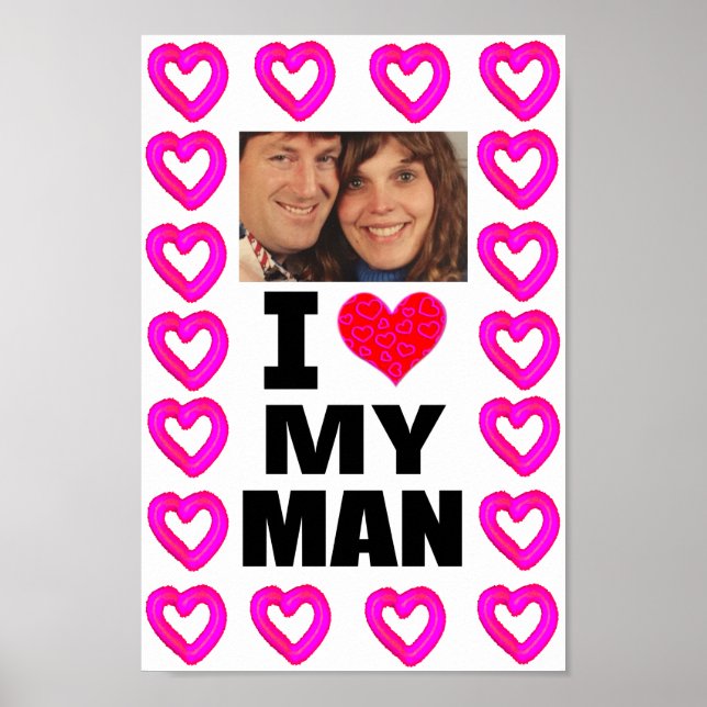Fügen Sie Ihr Foto hinzu, das ich meinem Mann Lieb Poster (Vorne)
