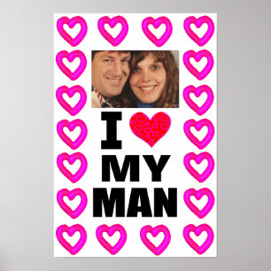 Fügen Sie Ihr Foto hinzu Ich liebe meinen Mann Poster
