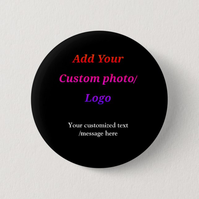 Fügen Sie Ihr Foto-Logo individuell Ihren Text mod Button (Vorderseite)