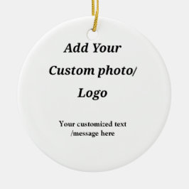 Fügen Sie Ihr Foto-Logo individuell Ihren Text mod Keramik Ornament