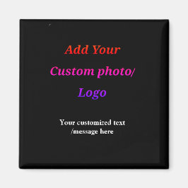 Fügen Sie Ihr Foto-Logo individuell Ihren Text mod Magnet
