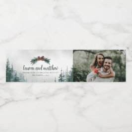 Fügen Sie Ihr Foto rustikale Hochzeitswasserflasch