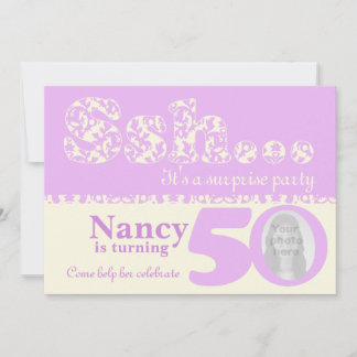 Fügen Sie Ihr Foto ssh Überraschung 50. Geburtstag Einladung