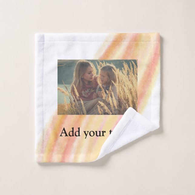 Fügen Sie Ihr Foto Weihnachten personalisiertes Wa Waschlappen (Waschlappen)