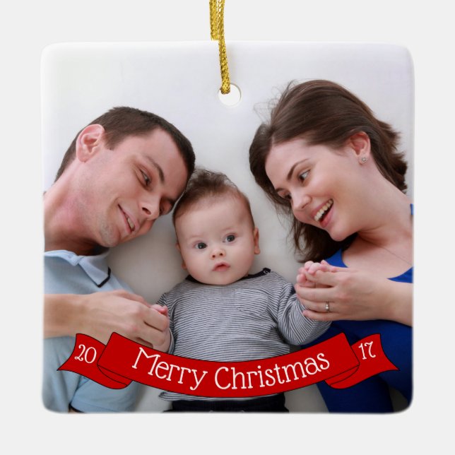 Fügen Sie Ihr Foto Weihnachtsschmuck (Vorderseite)