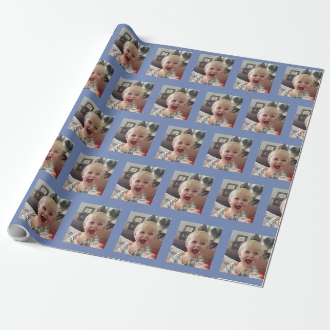 Fügen Sie Ihr Foto zu diesem benutzerdefinierten G Geschenkpapier (Ungerollt)