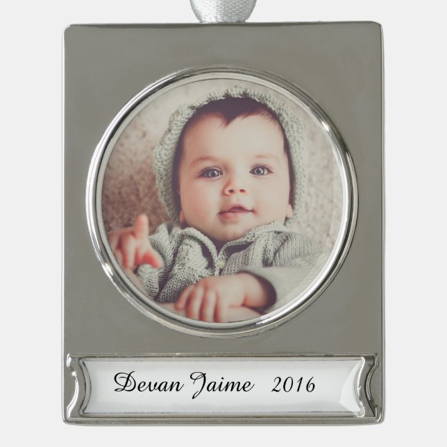 Fügen Sie Ihr Foto zu diesem Niedlichen Ornament h (Vorderseite)