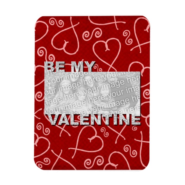 Fügen Sie Ihr Foto zu meinem Valentinrahmen hinzu  Magnet (Vertikal)