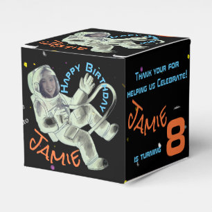 Fügen Sie Ihr Gesichtsfoto Astronaut Party Favor B Geschenkschachtel