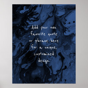 Fügen Sie Ihr individuelles Angebot schwarz Marmor Poster