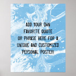 Fügen Sie Ihr individuelles Angebot White Marble C Poster